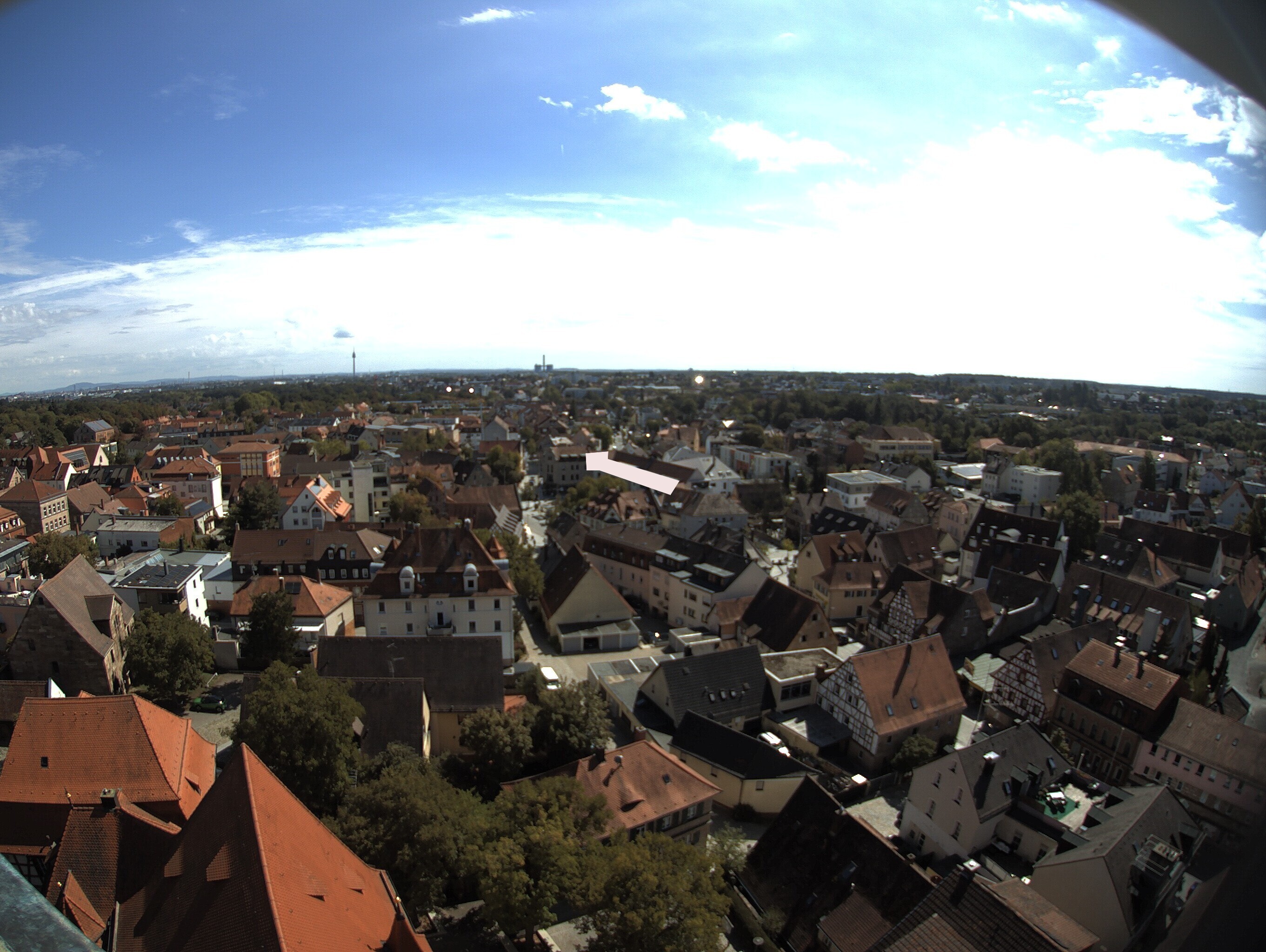 Archiv Foto Webcam Blick auf den Marktplatz von Zirndorf