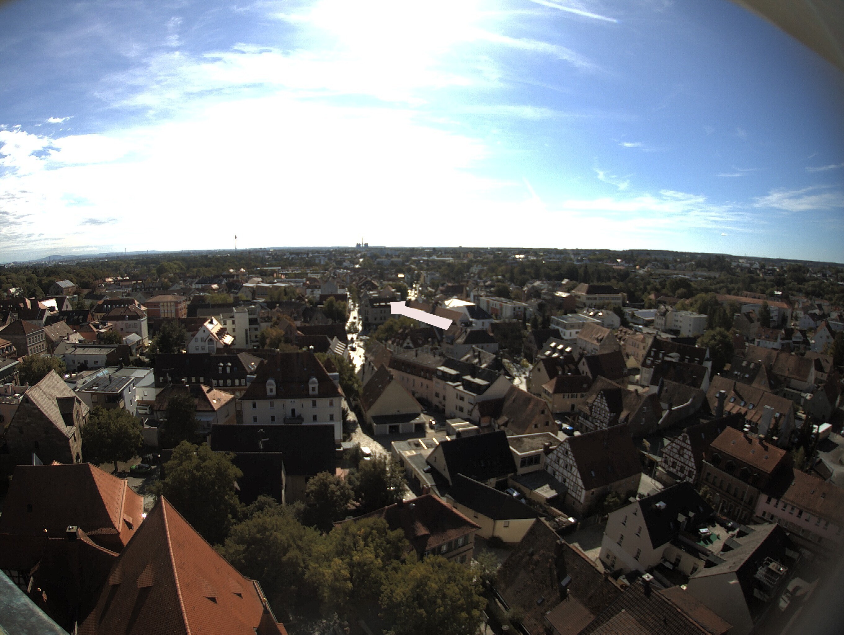 Archiv Foto Webcam Blick auf den Marktplatz von Zirndorf