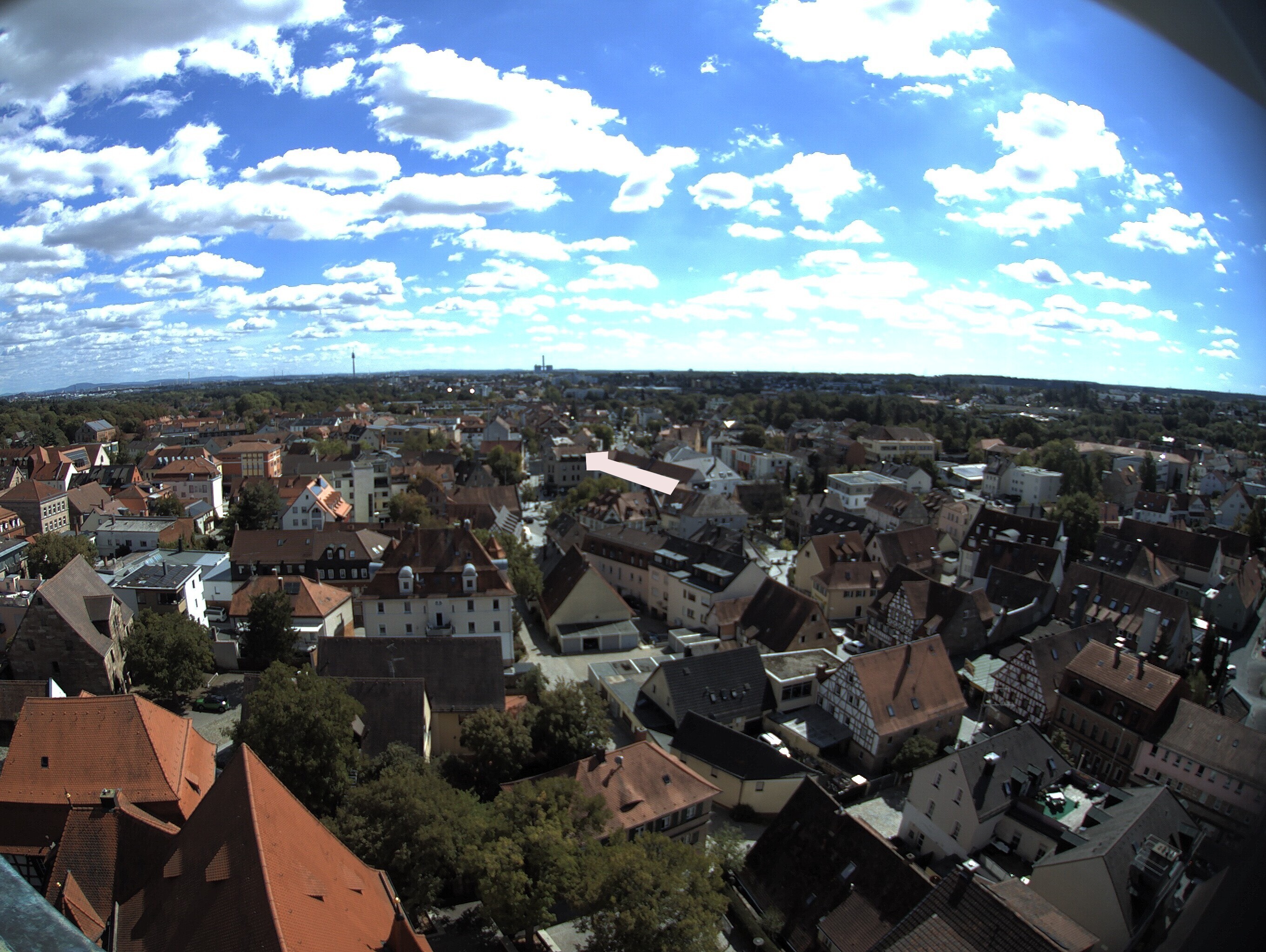 Archiv Foto Webcam Blick auf den Marktplatz von Zirndorf