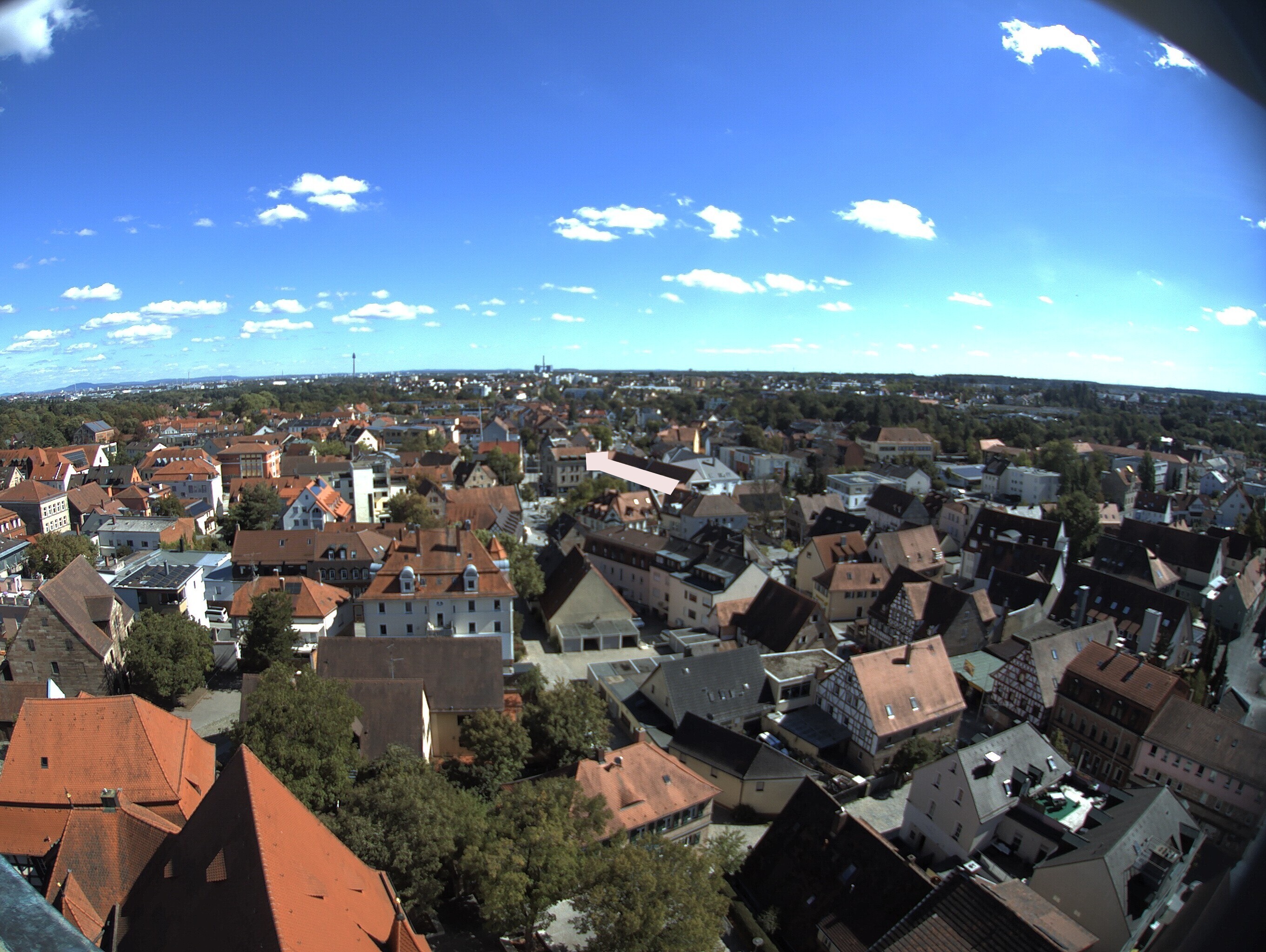Archiv Foto Webcam Blick auf den Marktplatz von Zirndorf