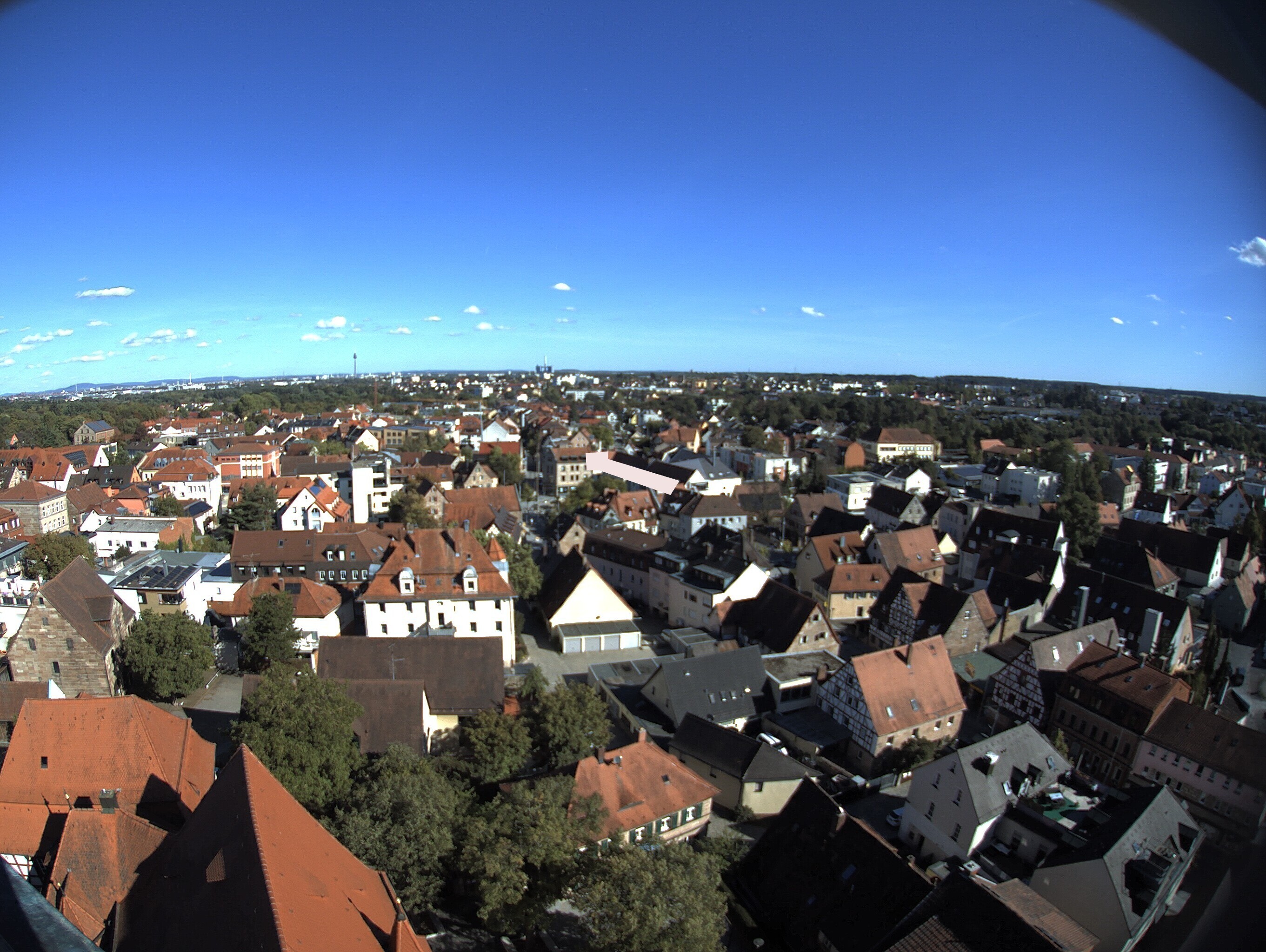 Archiv Foto Webcam Blick auf den Marktplatz von Zirndorf