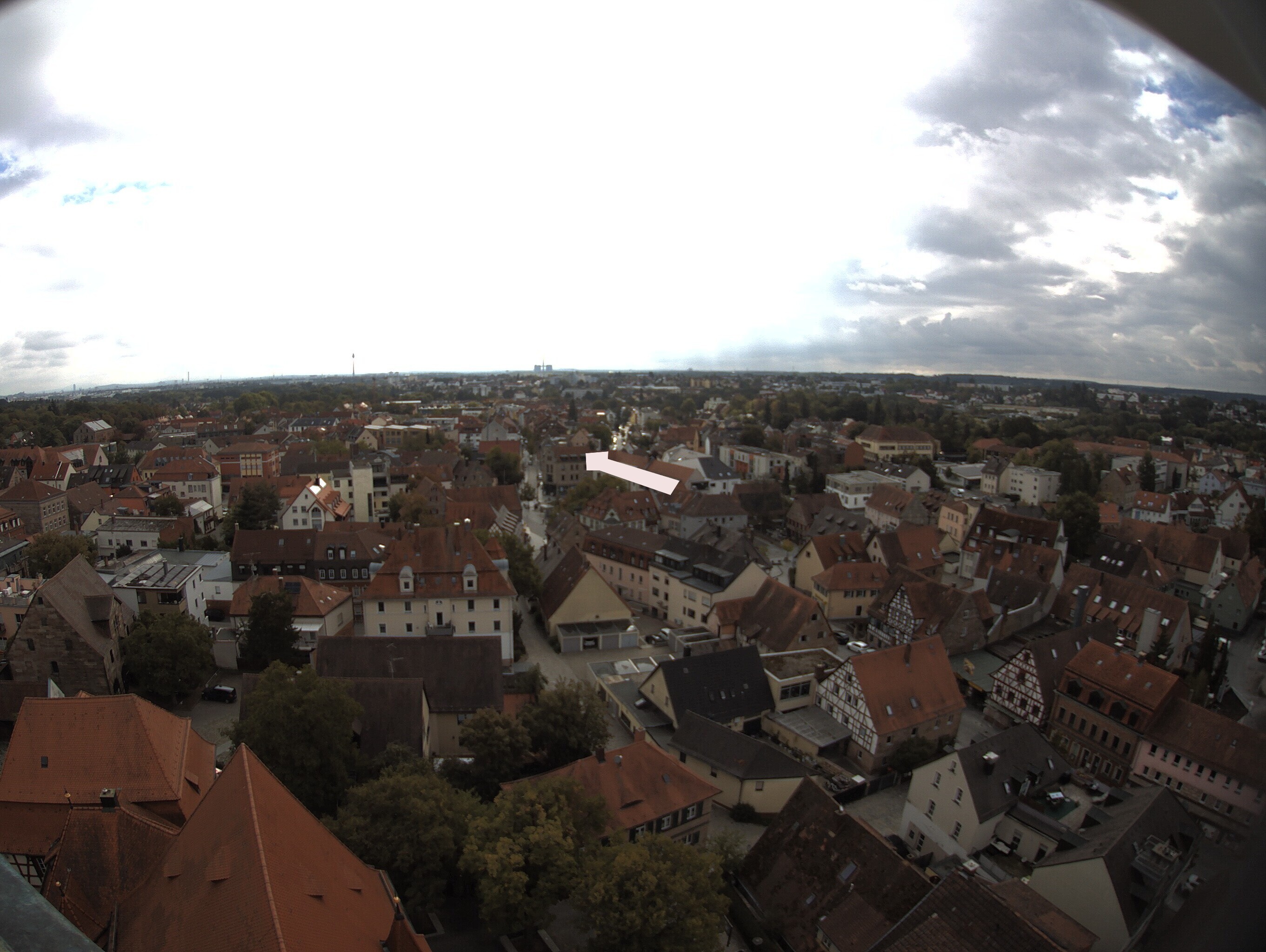 Archiv Foto Webcam Blick auf den Marktplatz von Zirndorf