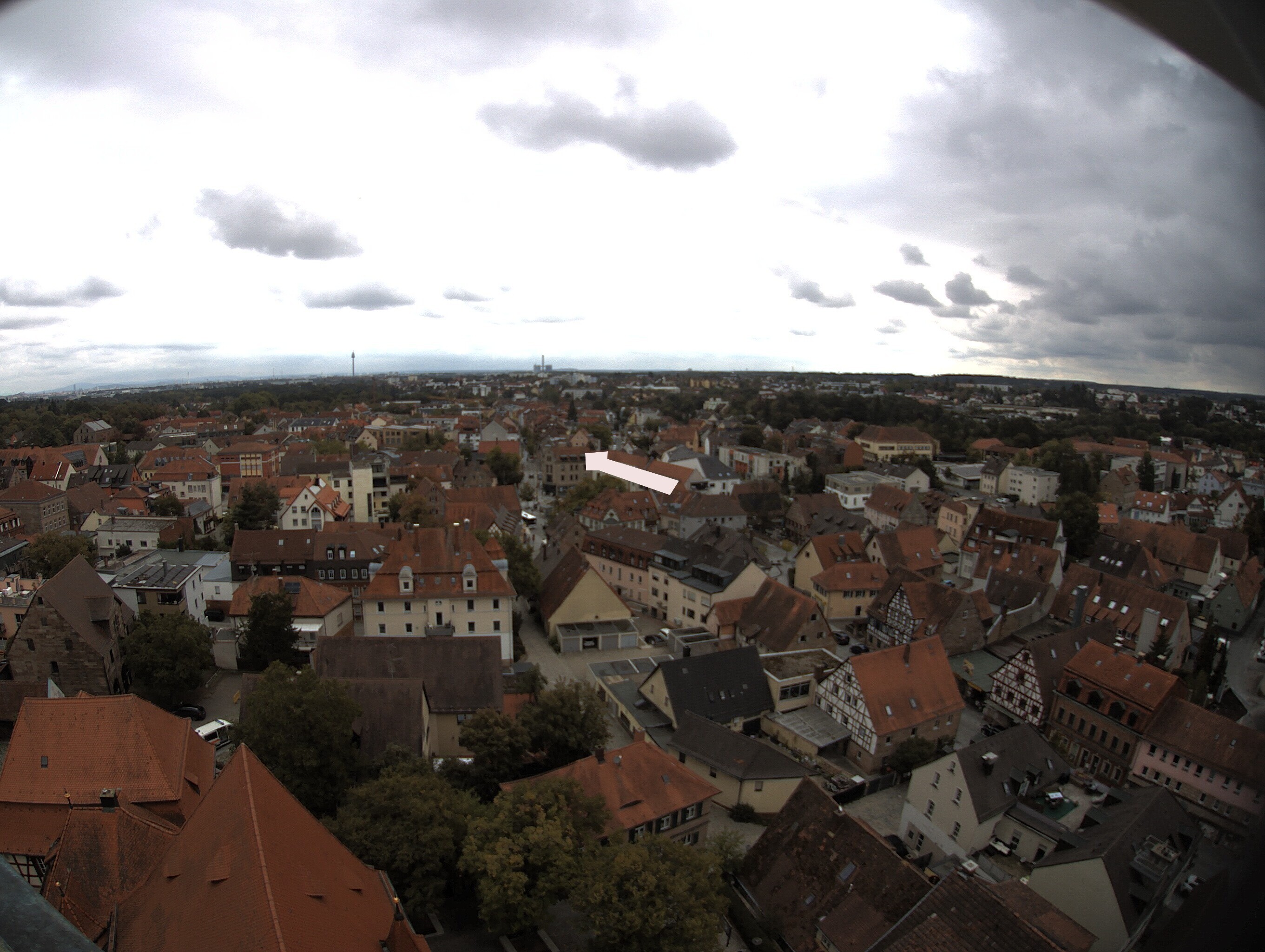 Archiv Foto Webcam Blick auf den Marktplatz von Zirndorf