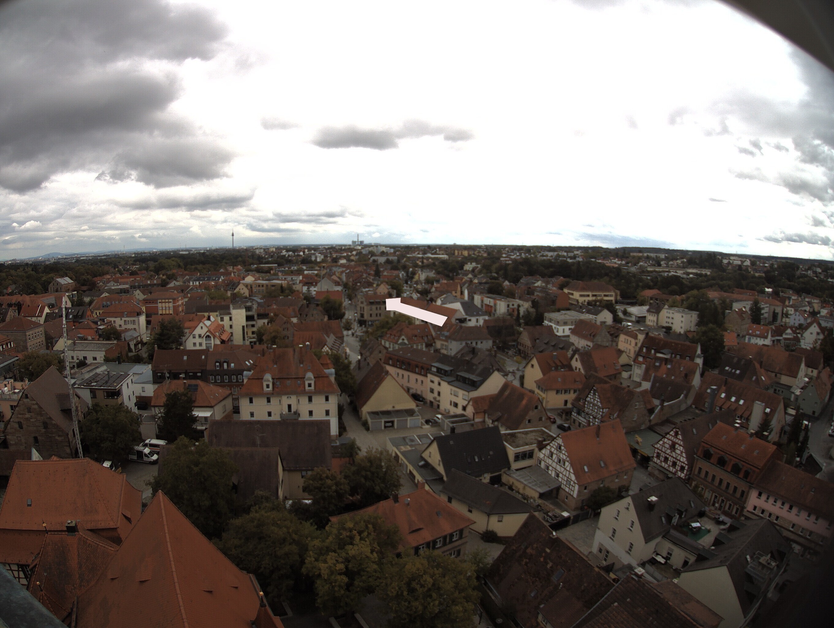 Archiv Foto Webcam Blick auf den Marktplatz von Zirndorf
