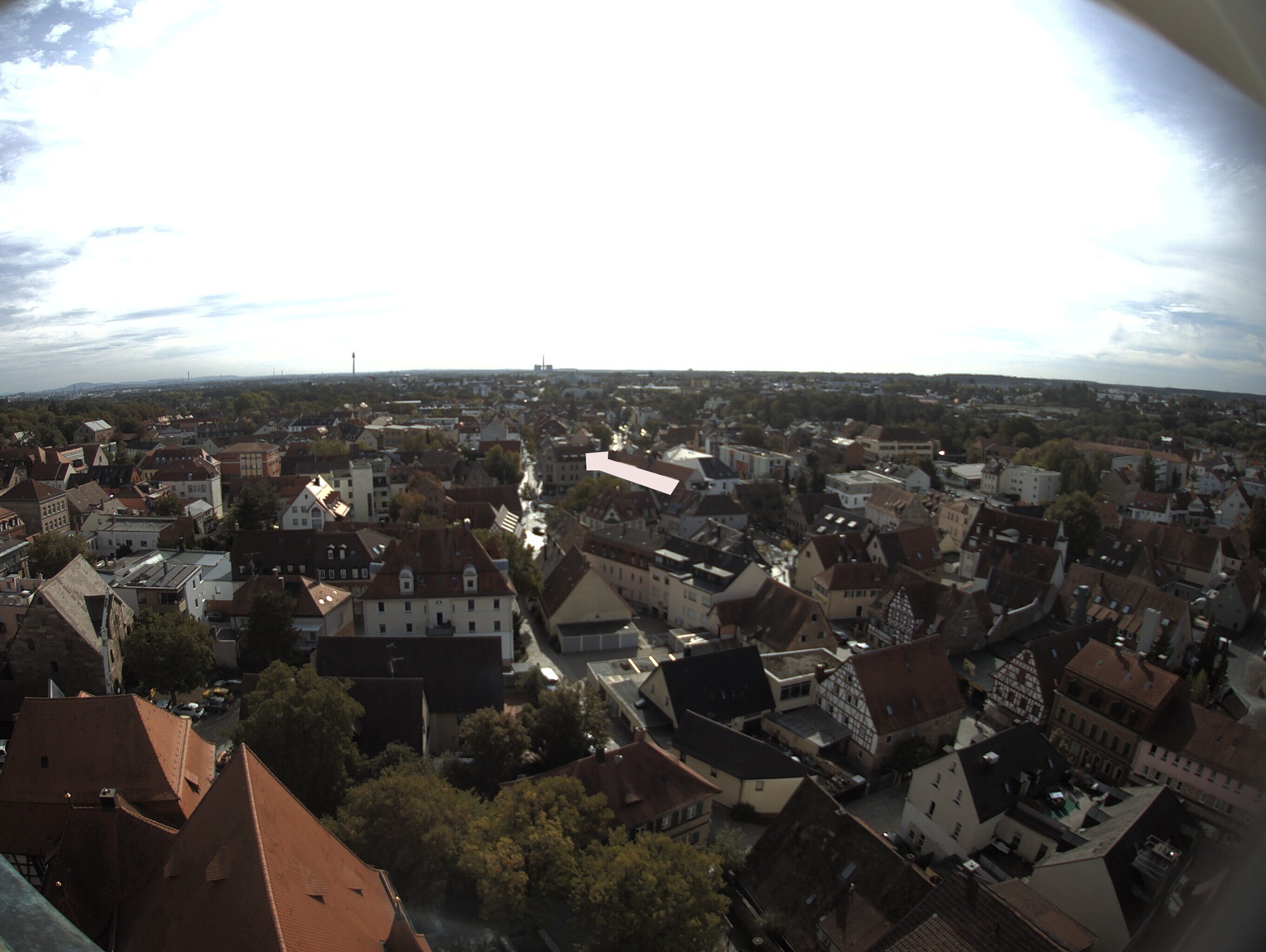Archiv Foto Webcam Blick auf den Marktplatz von Zirndorf