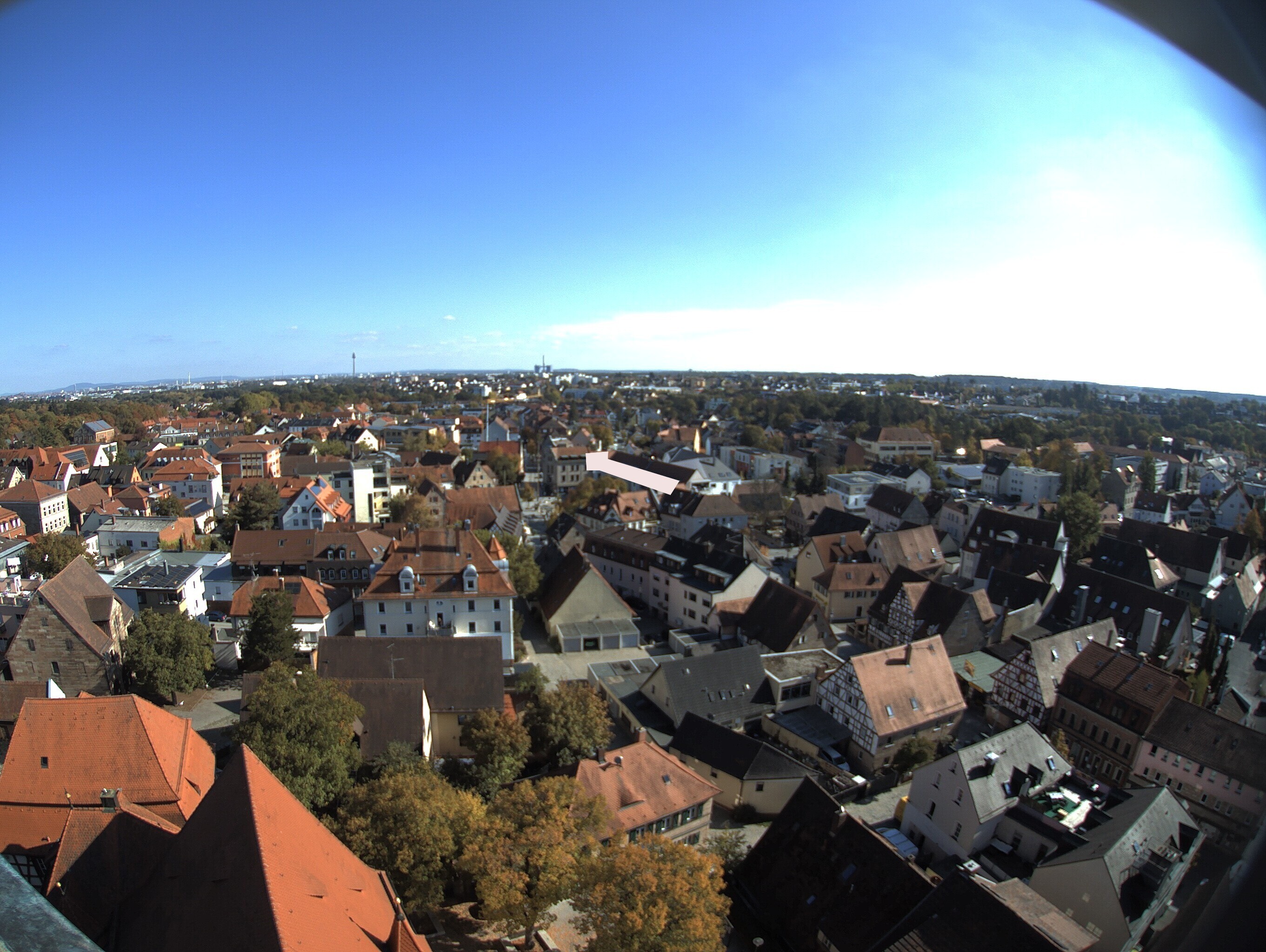 Archiv Foto Webcam Blick auf den Marktplatz von Zirndorf