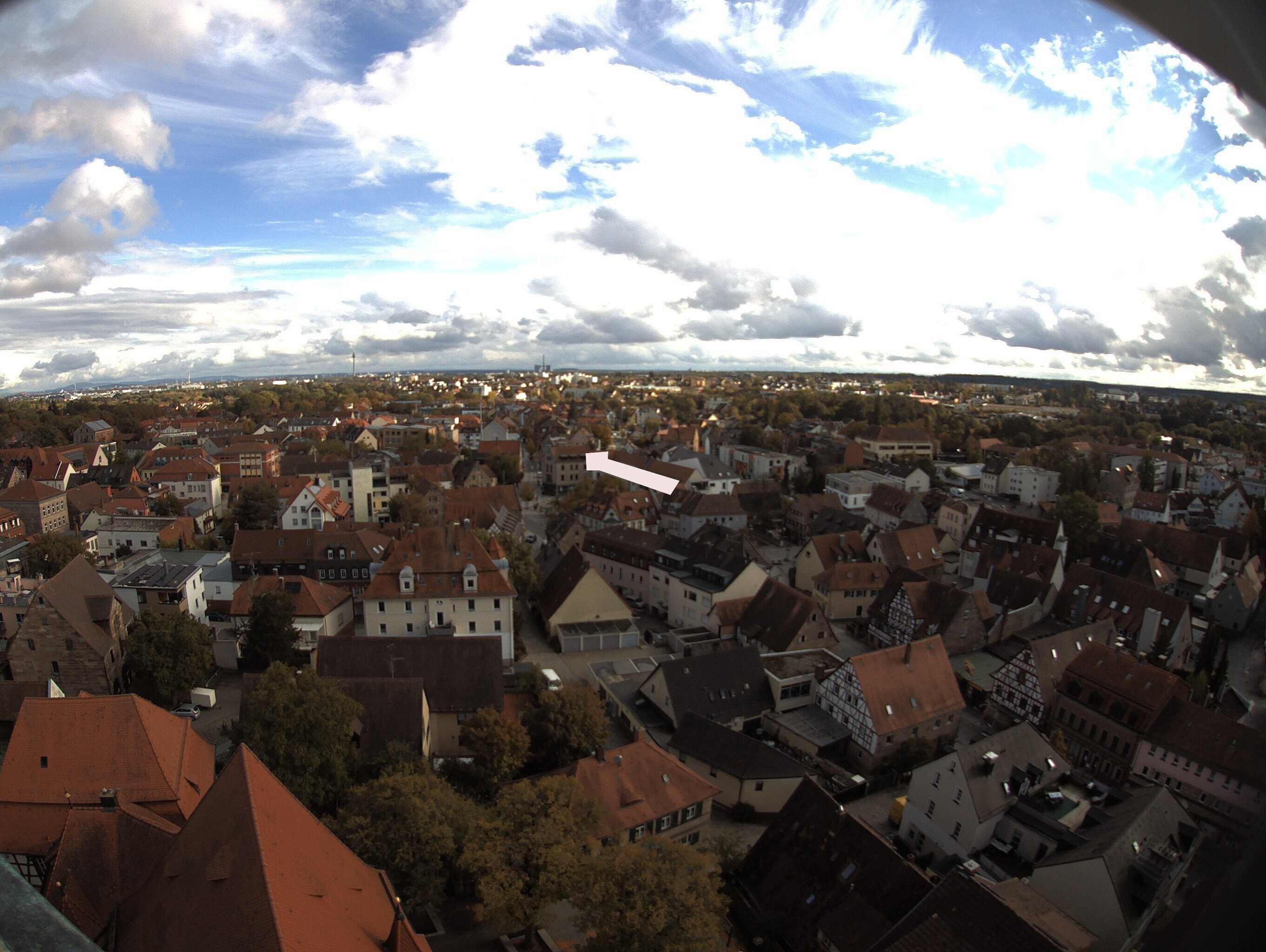 Archiv Foto Webcam Blick auf den Marktplatz von Zirndorf