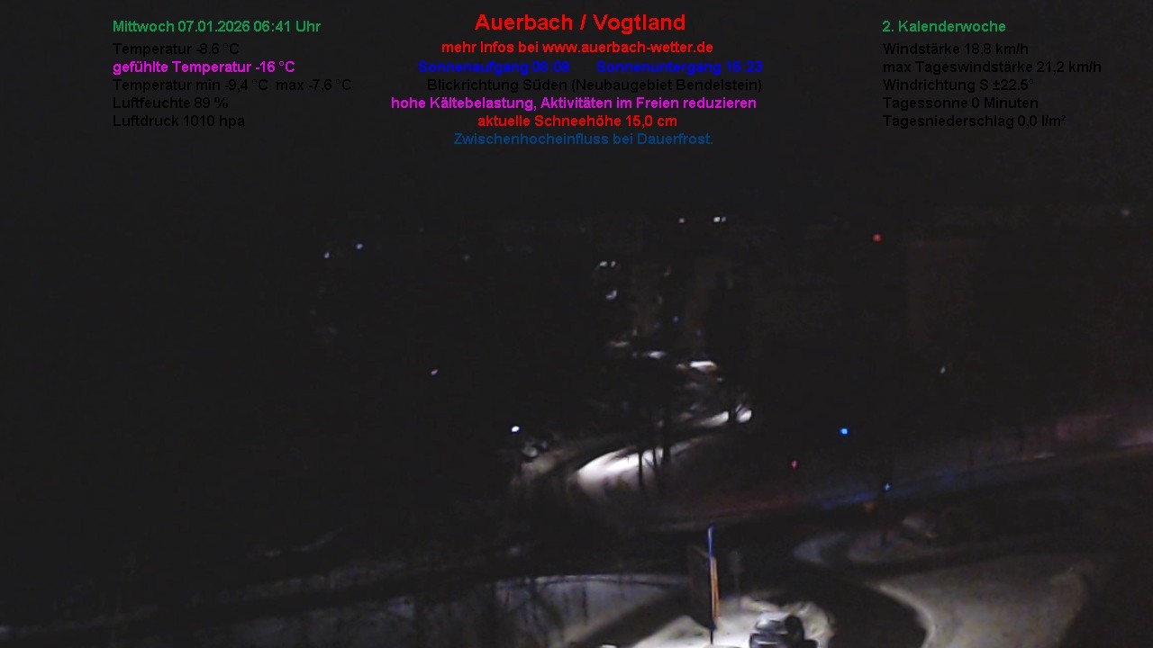 Archiv Foto Webcam Auerbach Vogtland