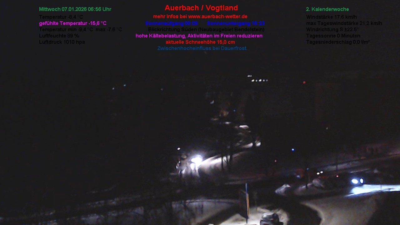 Archiv Foto Webcam Auerbach Vogtland