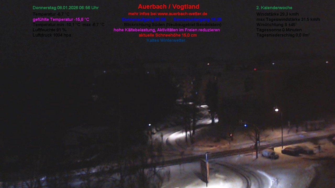 Archiv Foto Webcam Auerbach Vogtland