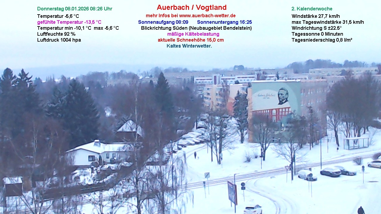 Archiv Foto Webcam Auerbach Vogtland