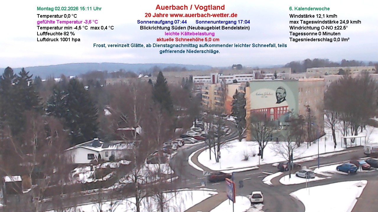 Archiv Foto Webcam Auerbach Vogtland