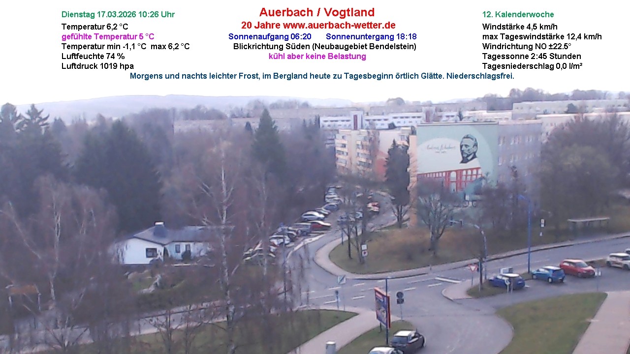 Archiv Foto Webcam Auerbach Vogtland