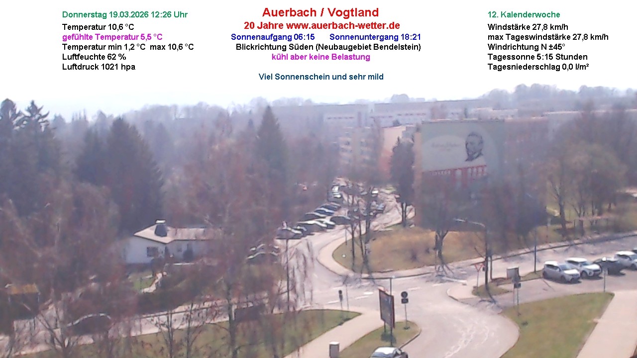 Archiv Foto Webcam Auerbach Vogtland