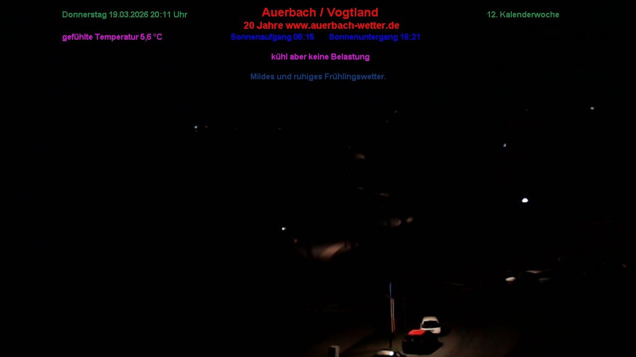 Archiv Foto Webcam Auerbach Vogtland