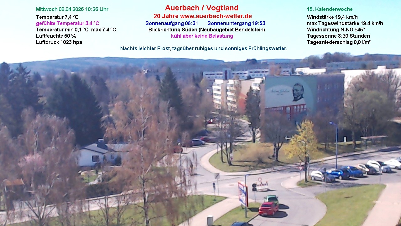 Archiv Foto Webcam Auerbach Vogtland