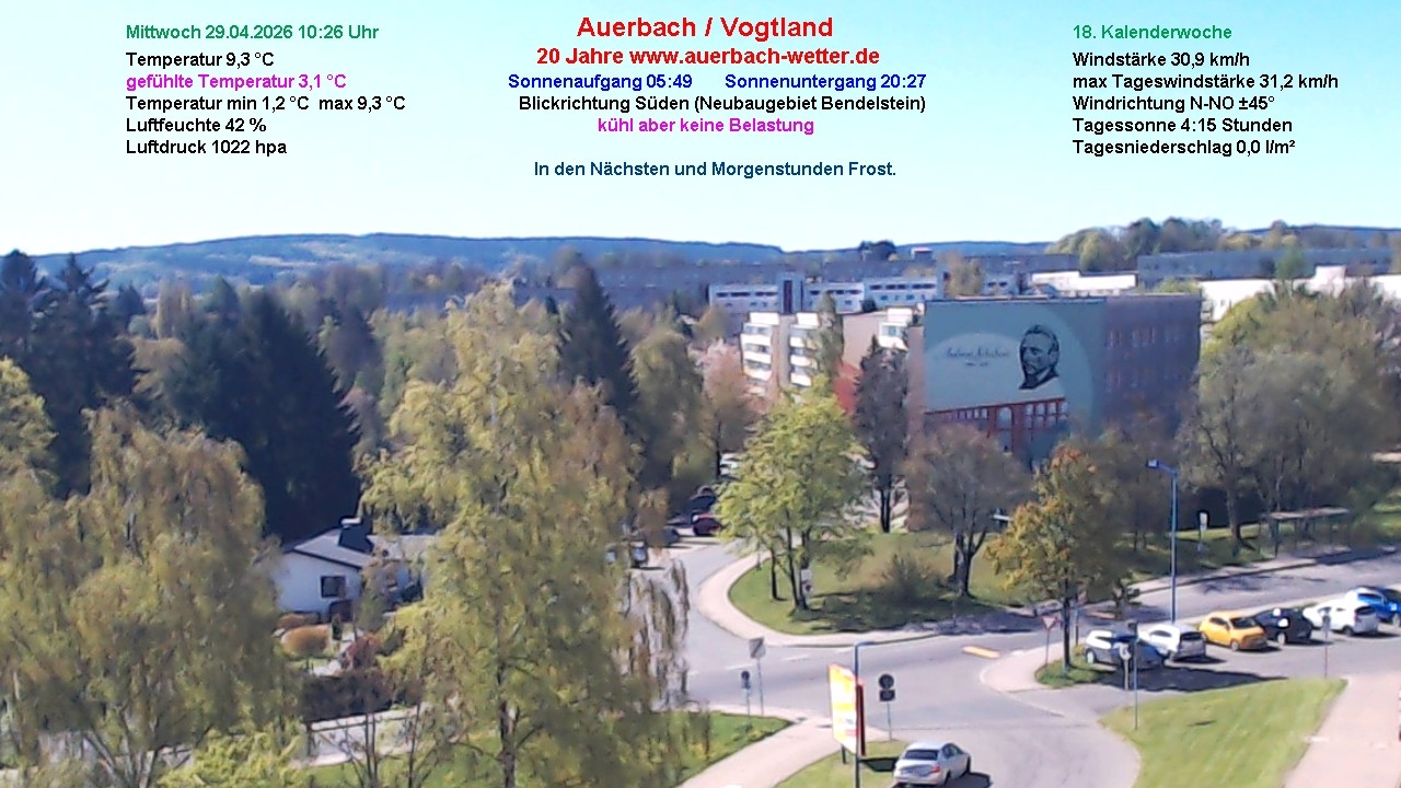 Archiv Foto Webcam Auerbach Vogtland
