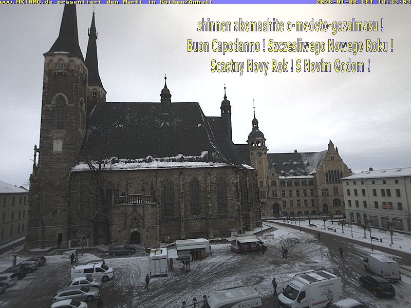 Archiv Foto Webcam Marktplatz in Köthen