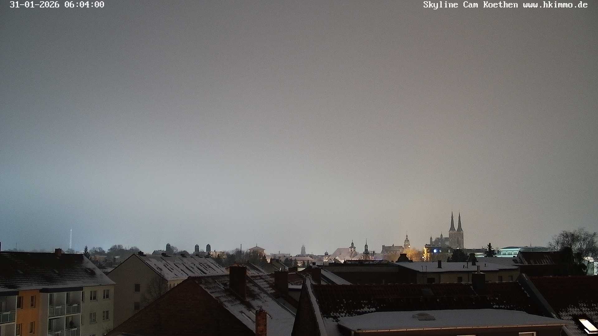 Archiv Foto Webcam Blick über die Stadt Köthen