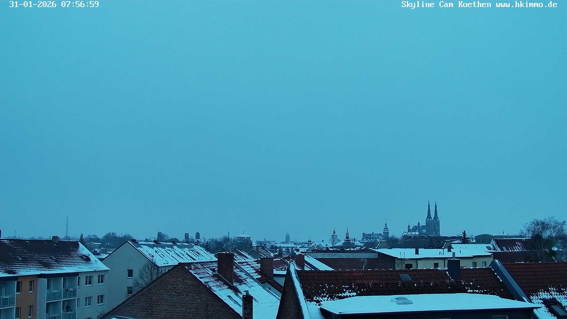 Archiv Foto Webcam Blick über die Stadt Köthen