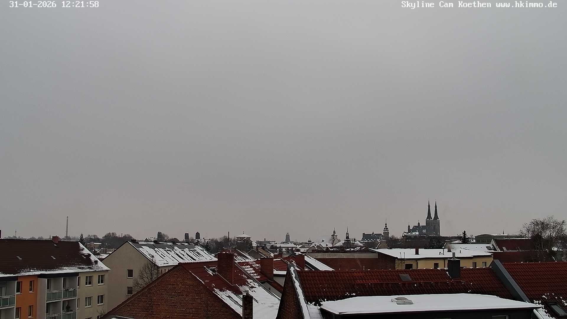 Archiv Foto Webcam Blick über die Stadt Köthen