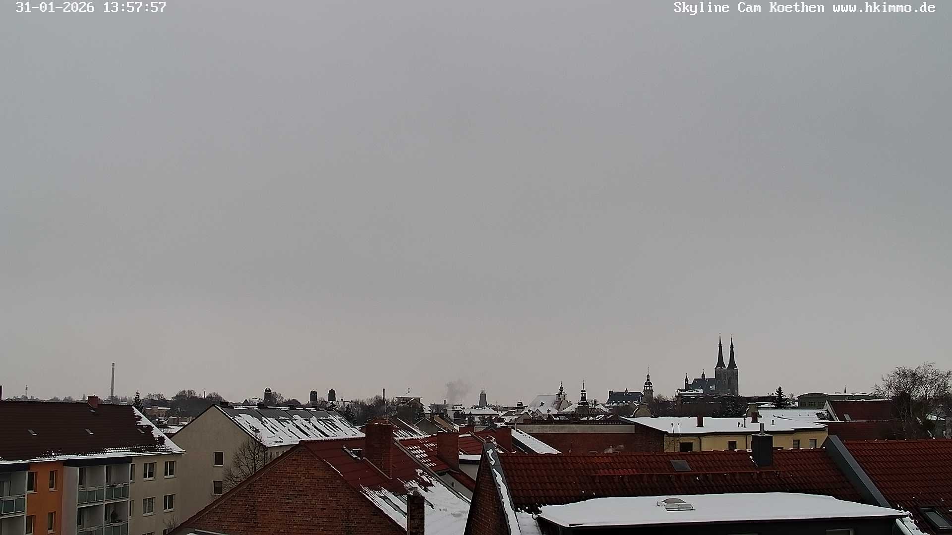 Archiv Foto Webcam Blick über die Stadt Köthen