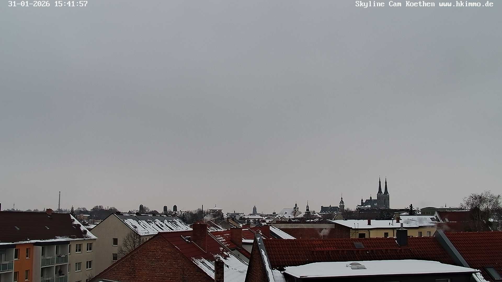 Archiv Foto Webcam Blick über die Stadt Köthen
