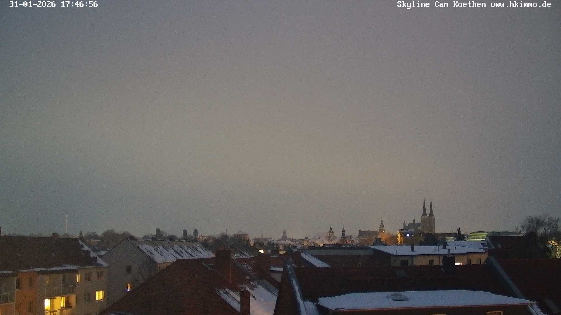 Archiv Foto Webcam Blick über die Stadt Köthen