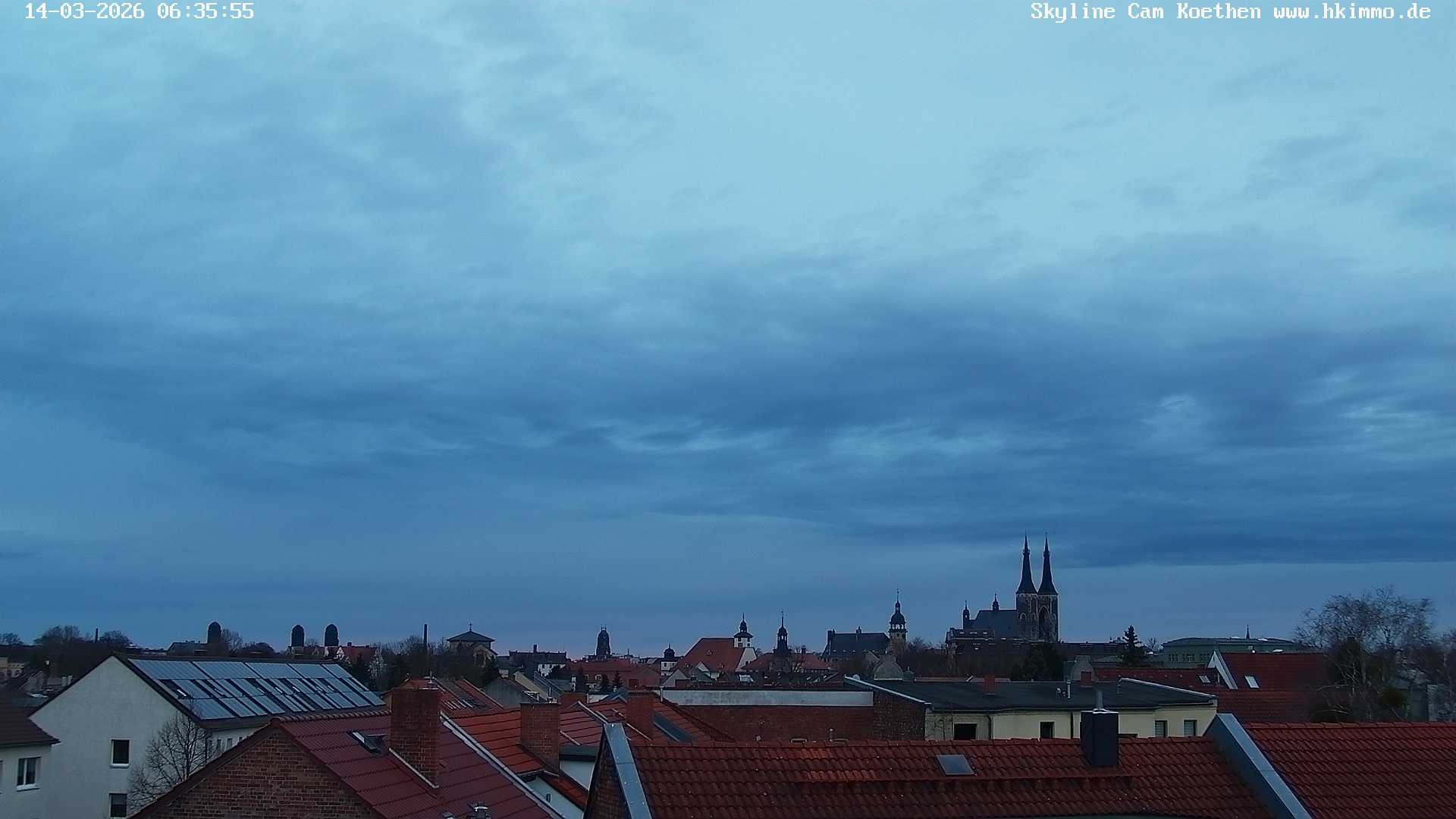 Archiv Foto Webcam Blick über die Stadt Köthen
