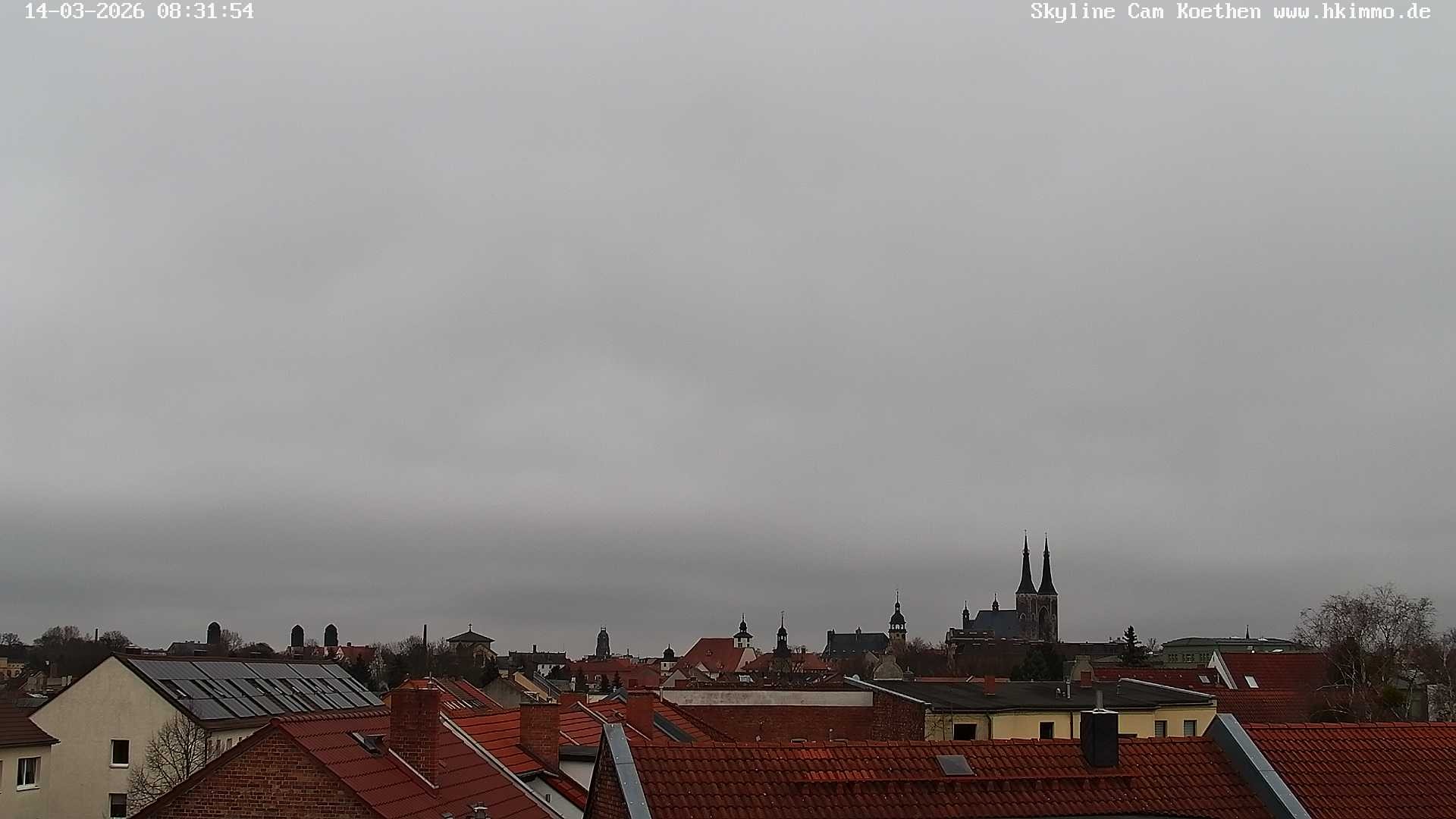 Archiv Foto Webcam Blick über die Stadt Köthen