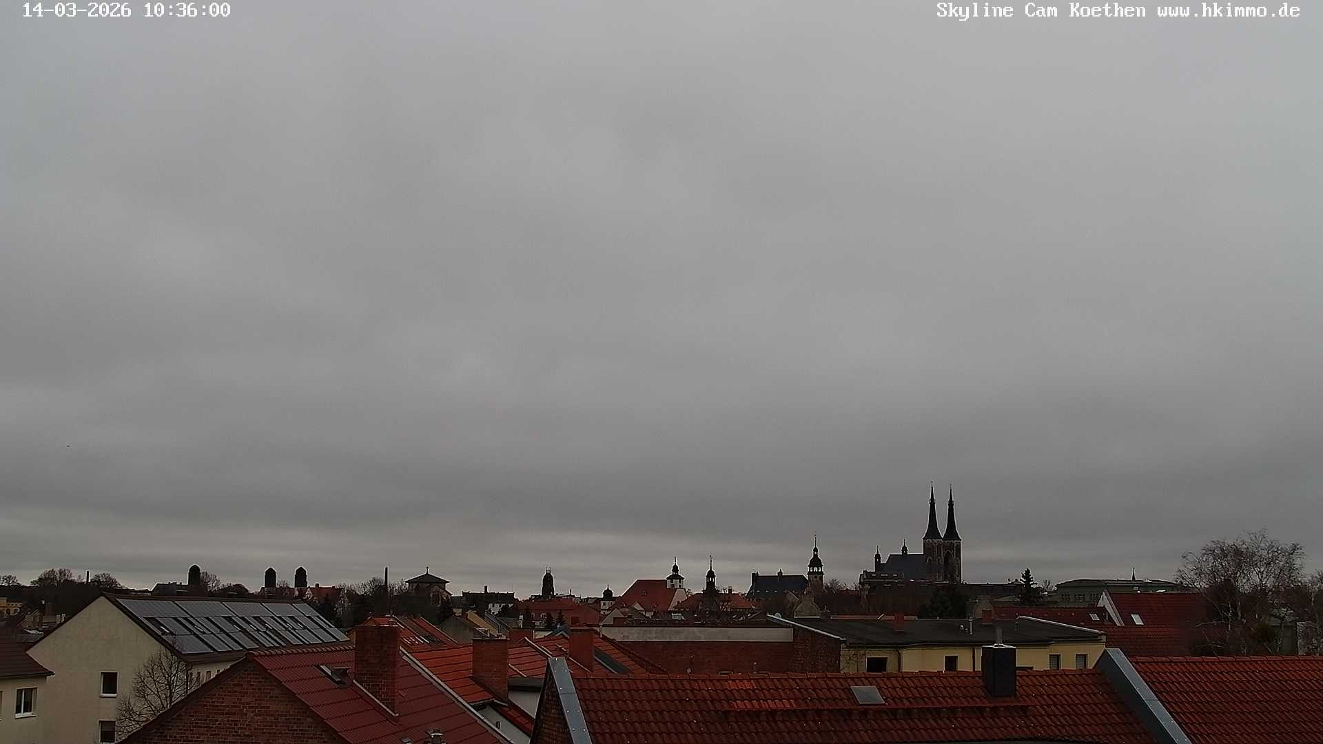 Archiv Foto Webcam Blick über die Stadt Köthen