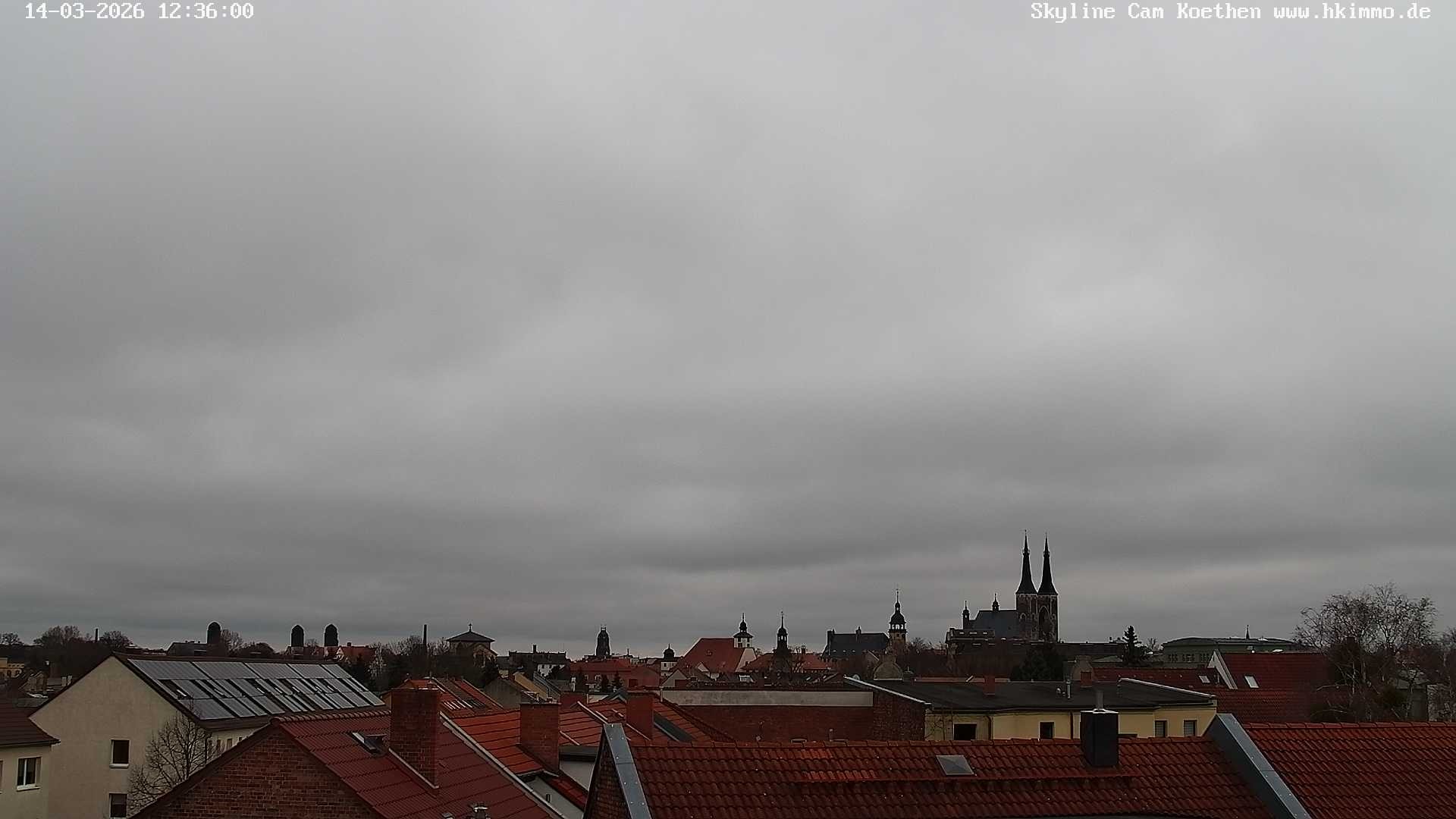Archiv Foto Webcam Blick über die Stadt Köthen