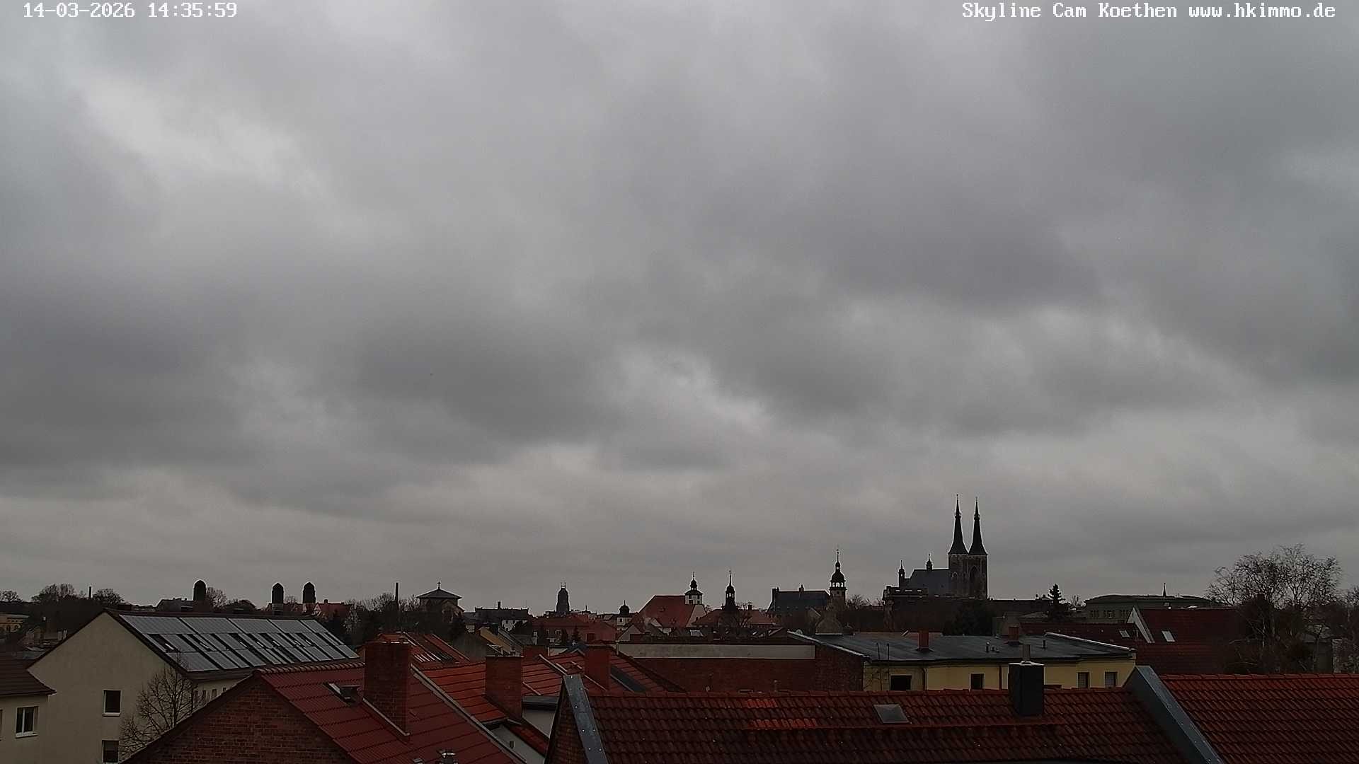 Archiv Foto Webcam Blick über die Stadt Köthen