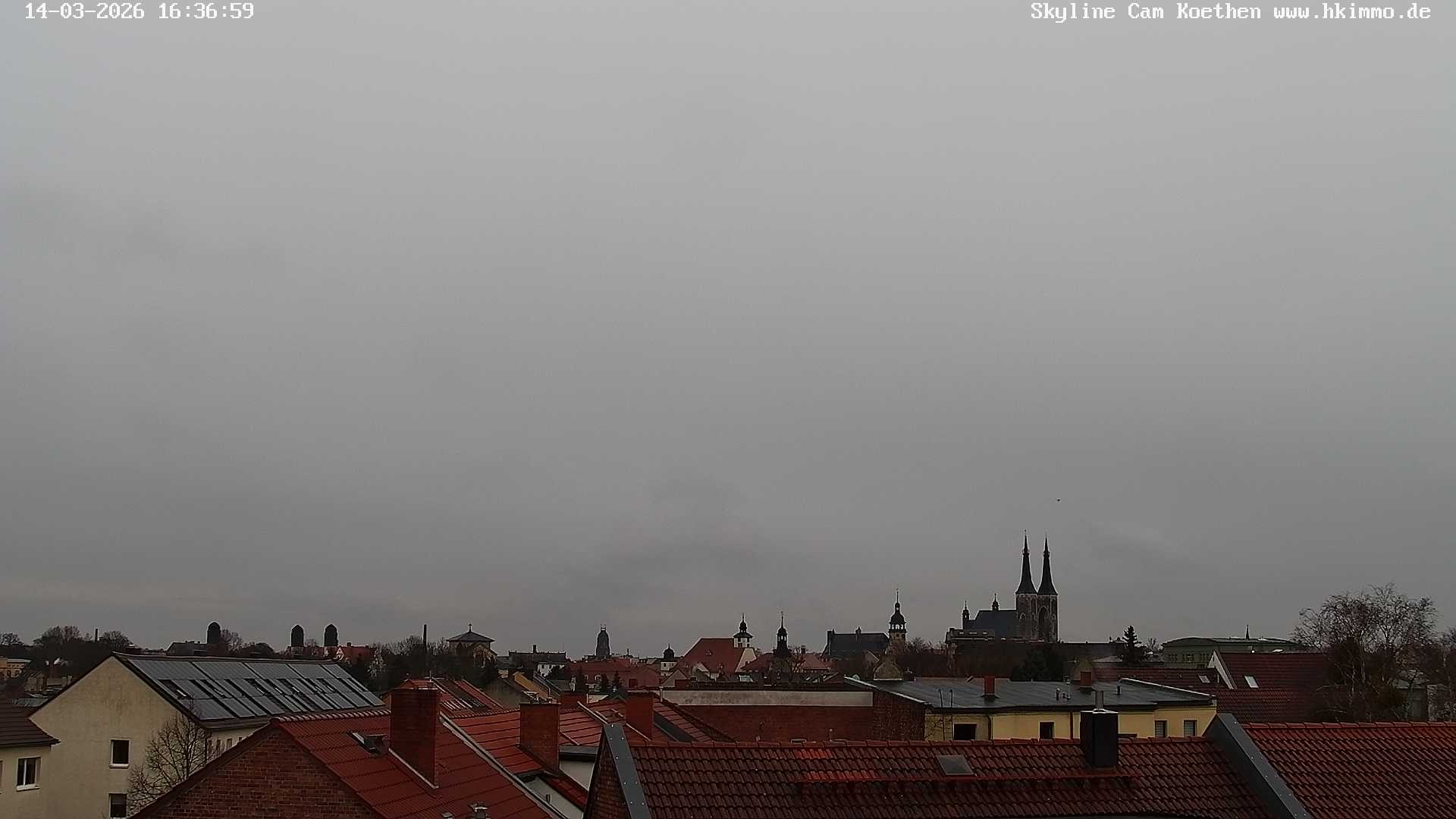 Archiv Foto Webcam Blick über die Stadt Köthen