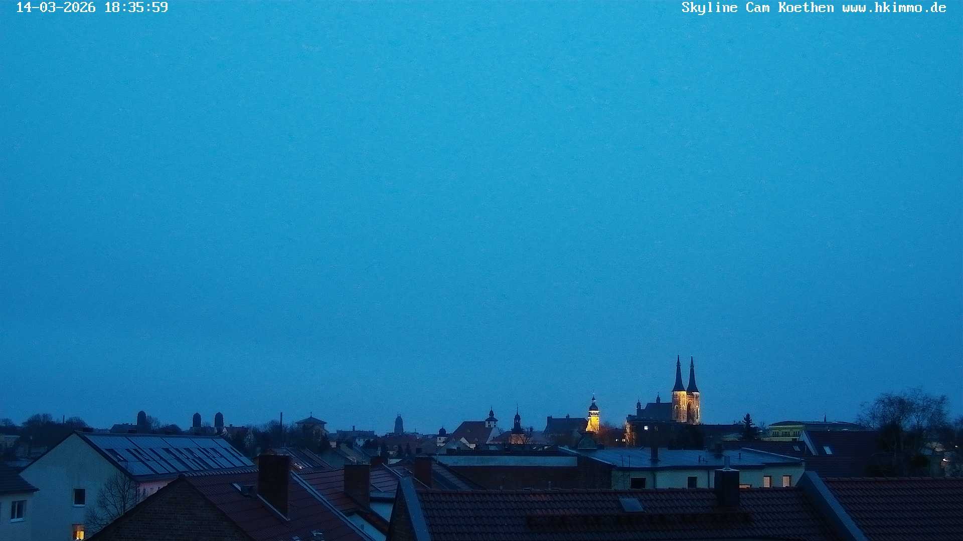 Archiv Foto Webcam Blick über die Stadt Köthen