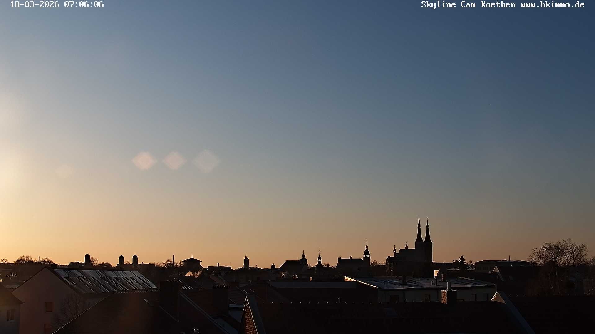 Archiv Foto Webcam Blick über die Stadt Köthen