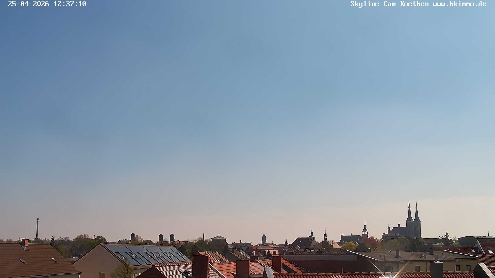 Archiv Foto Webcam Blick über die Stadt Köthen