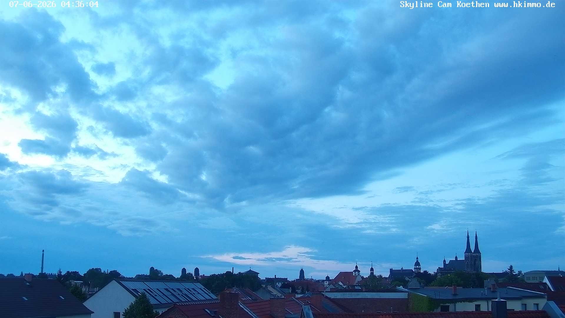 Archiv Foto Webcam Blick über die Stadt Köthen