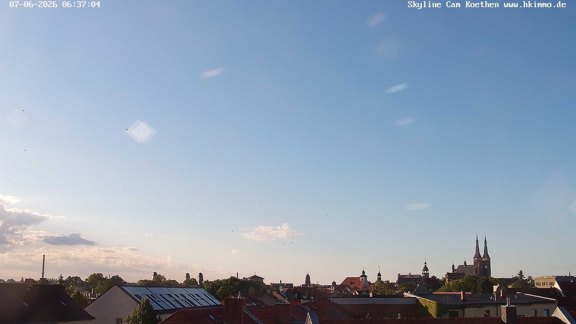 Archiv Foto Webcam Blick über die Stadt Köthen