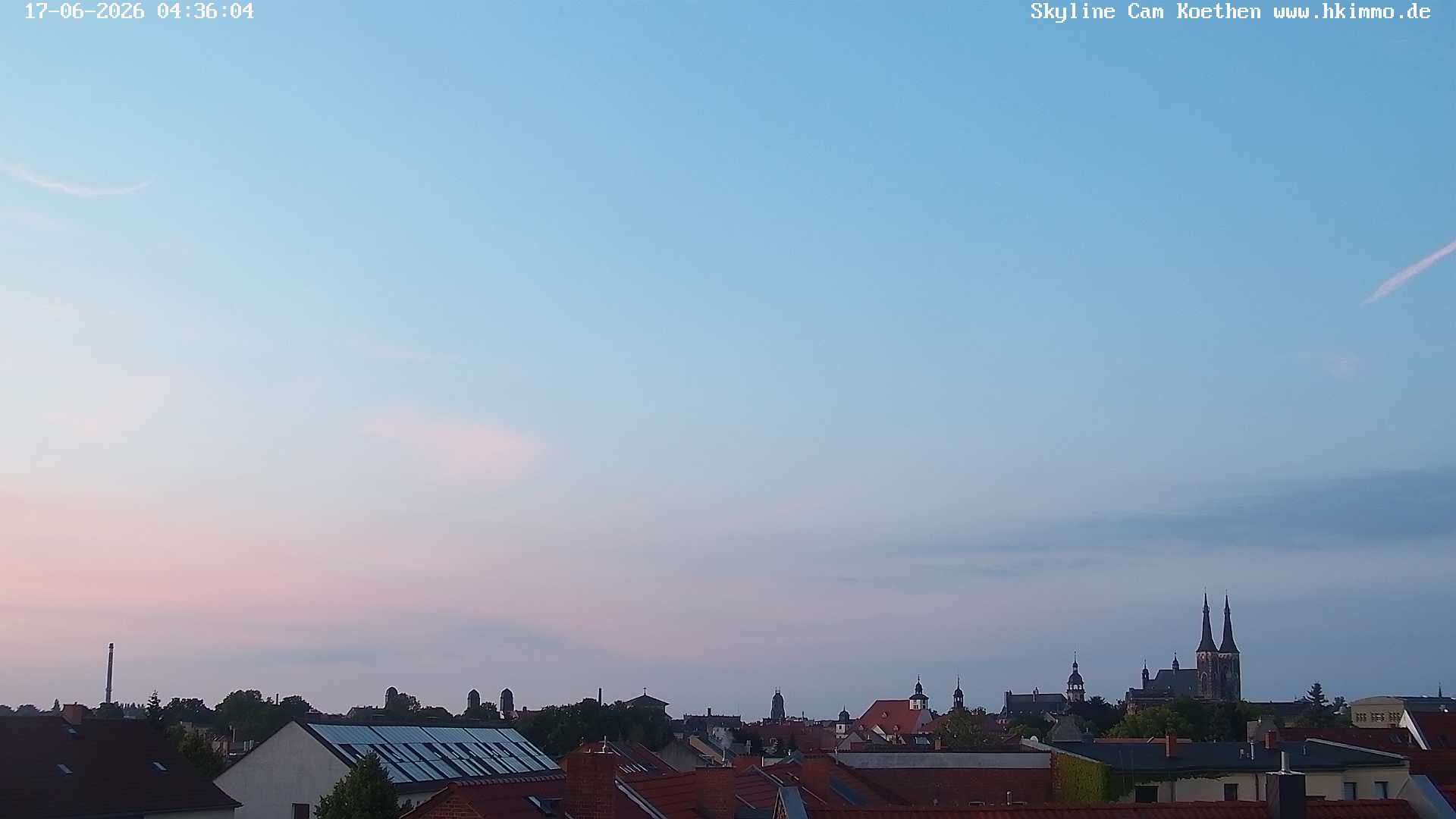 Archiv Foto Webcam Blick über die Stadt Köthen