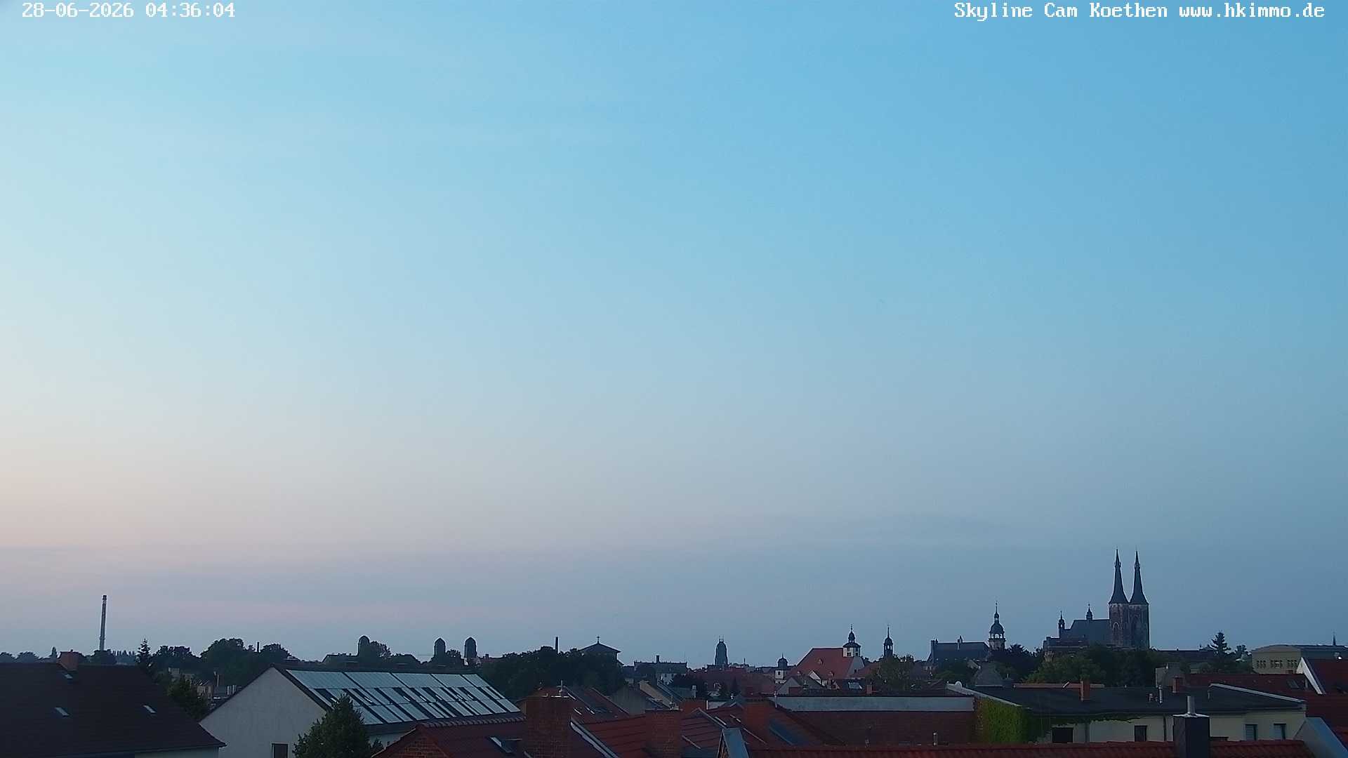 Archiv Foto Webcam Blick über die Stadt Köthen