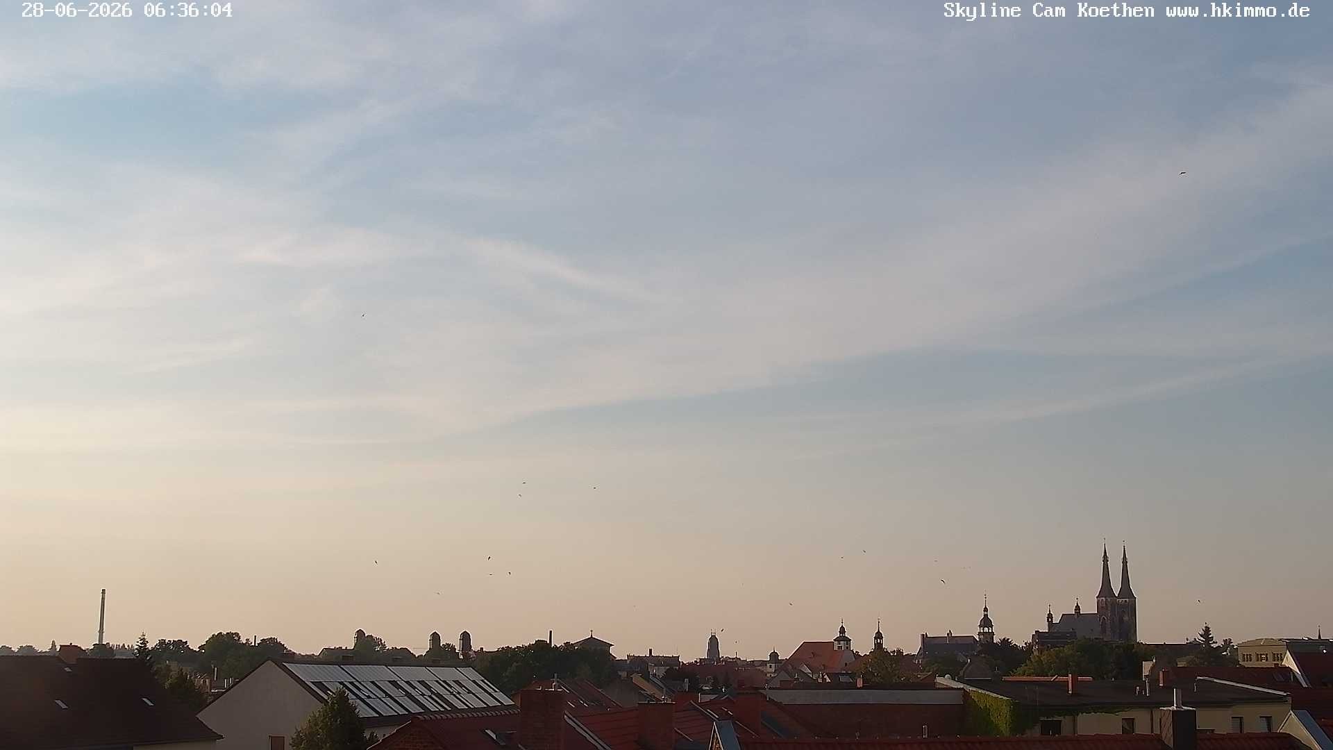 Archiv Foto Webcam Blick über die Stadt Köthen