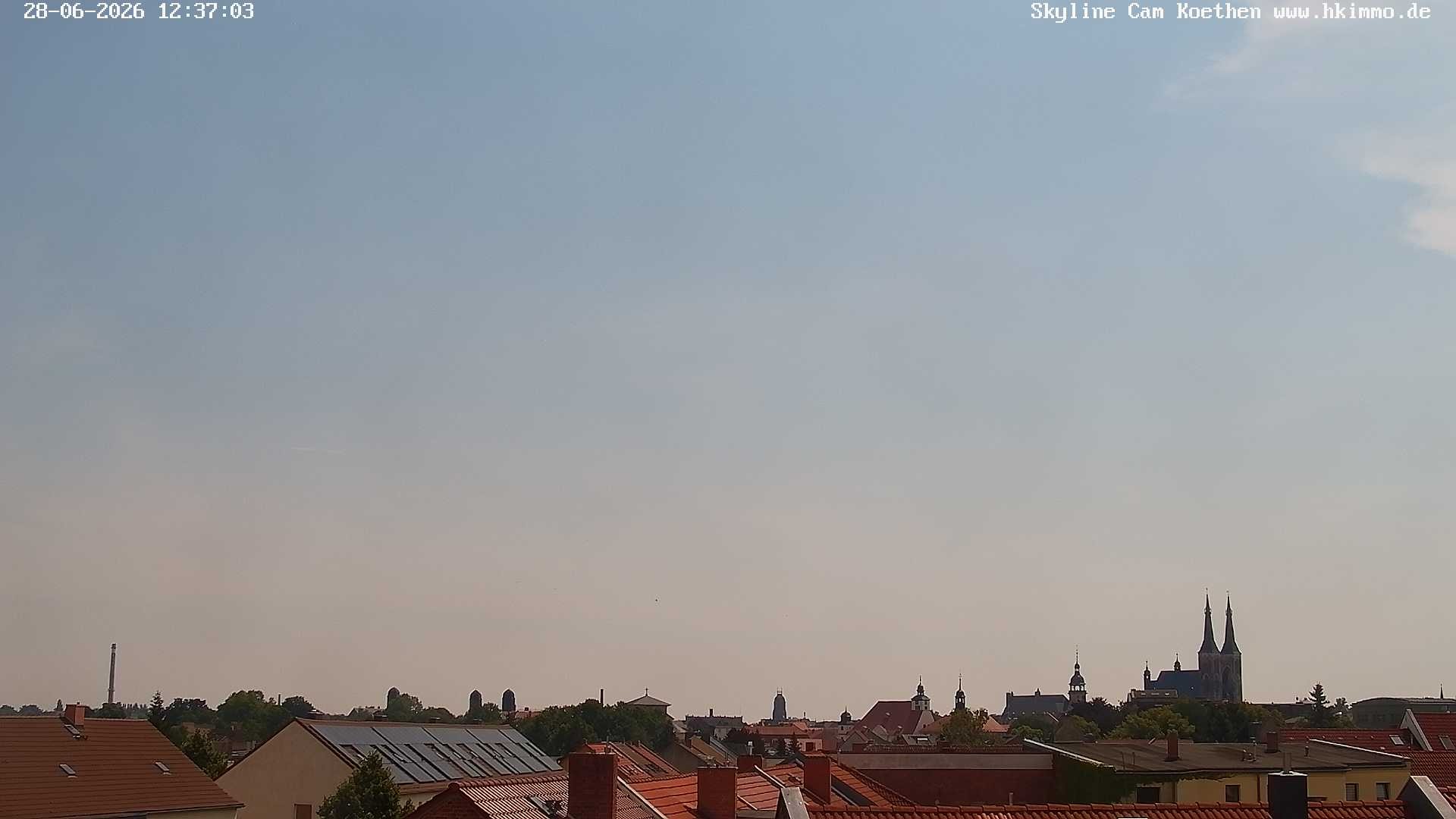 Archiv Foto Webcam Blick über die Stadt Köthen