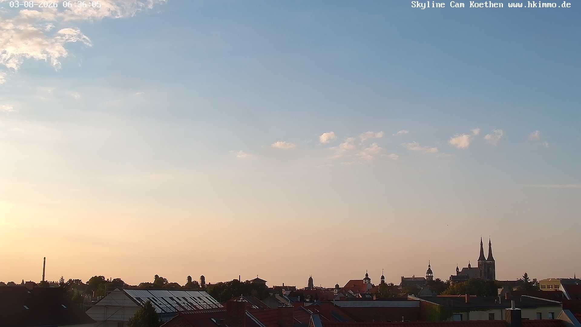 Archiv Foto Webcam Blick über die Stadt Köthen