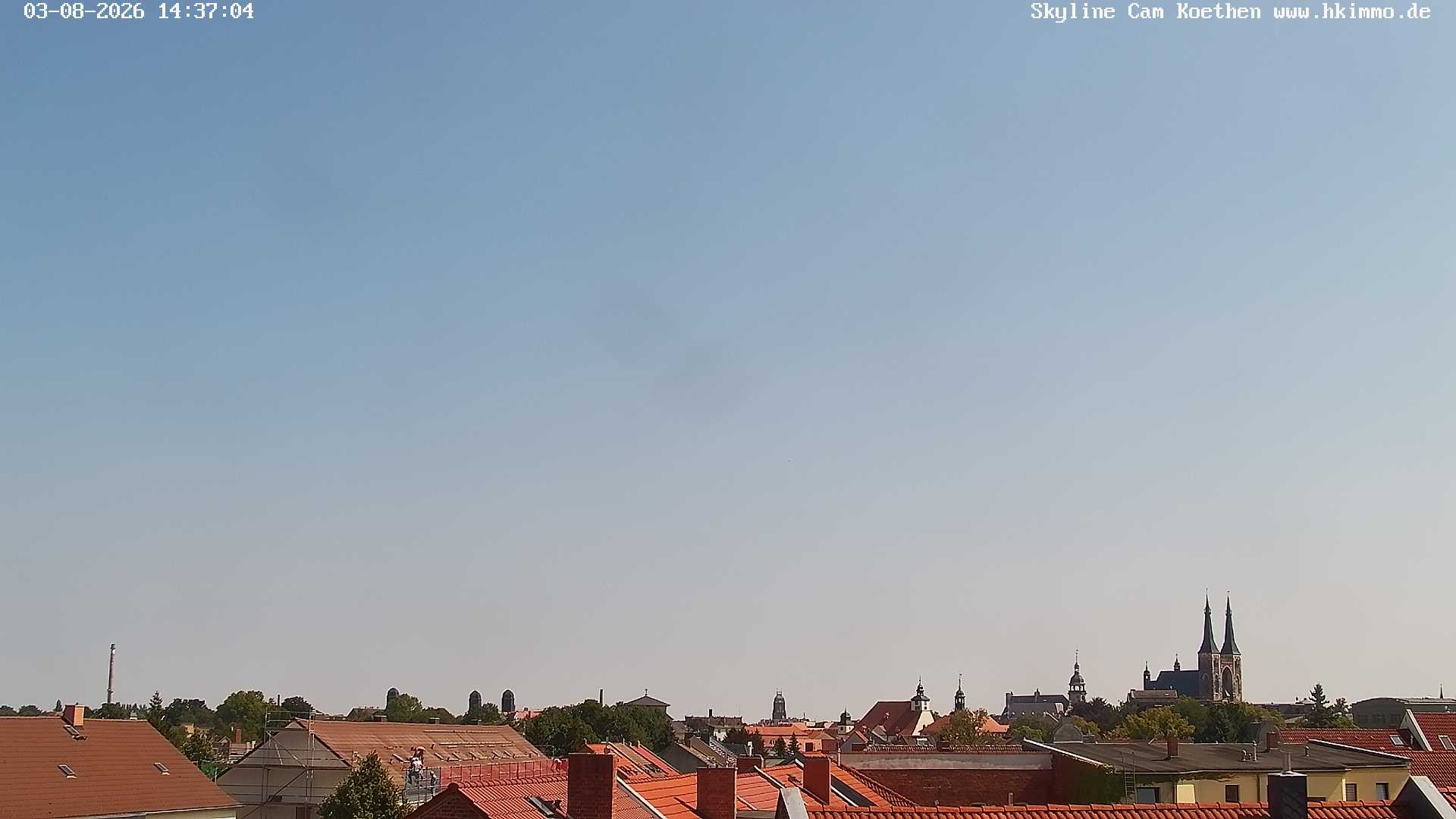 Archiv Foto Webcam Blick über die Stadt Köthen
