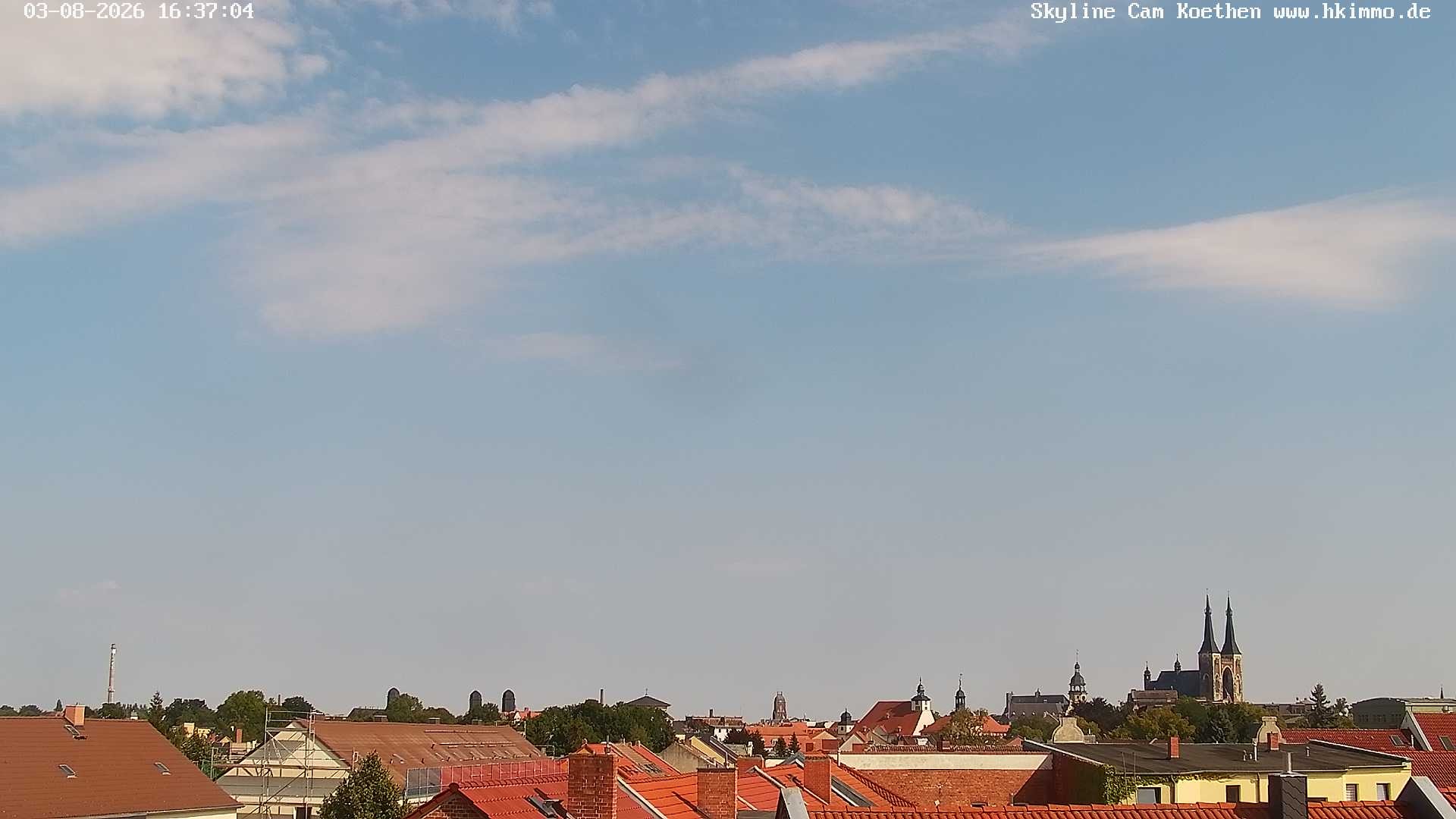 Archiv Foto Webcam Blick über die Stadt Köthen