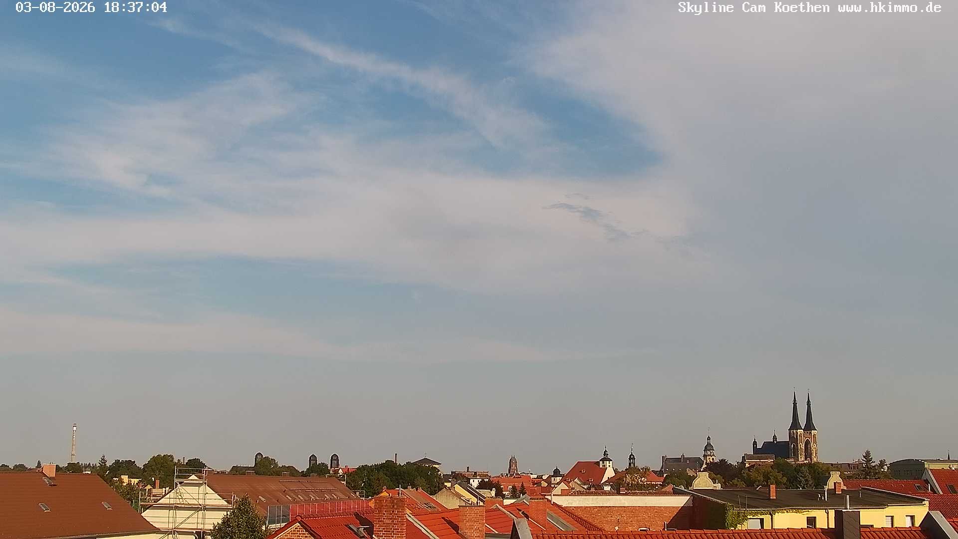 Archiv Foto Webcam Blick über die Stadt Köthen