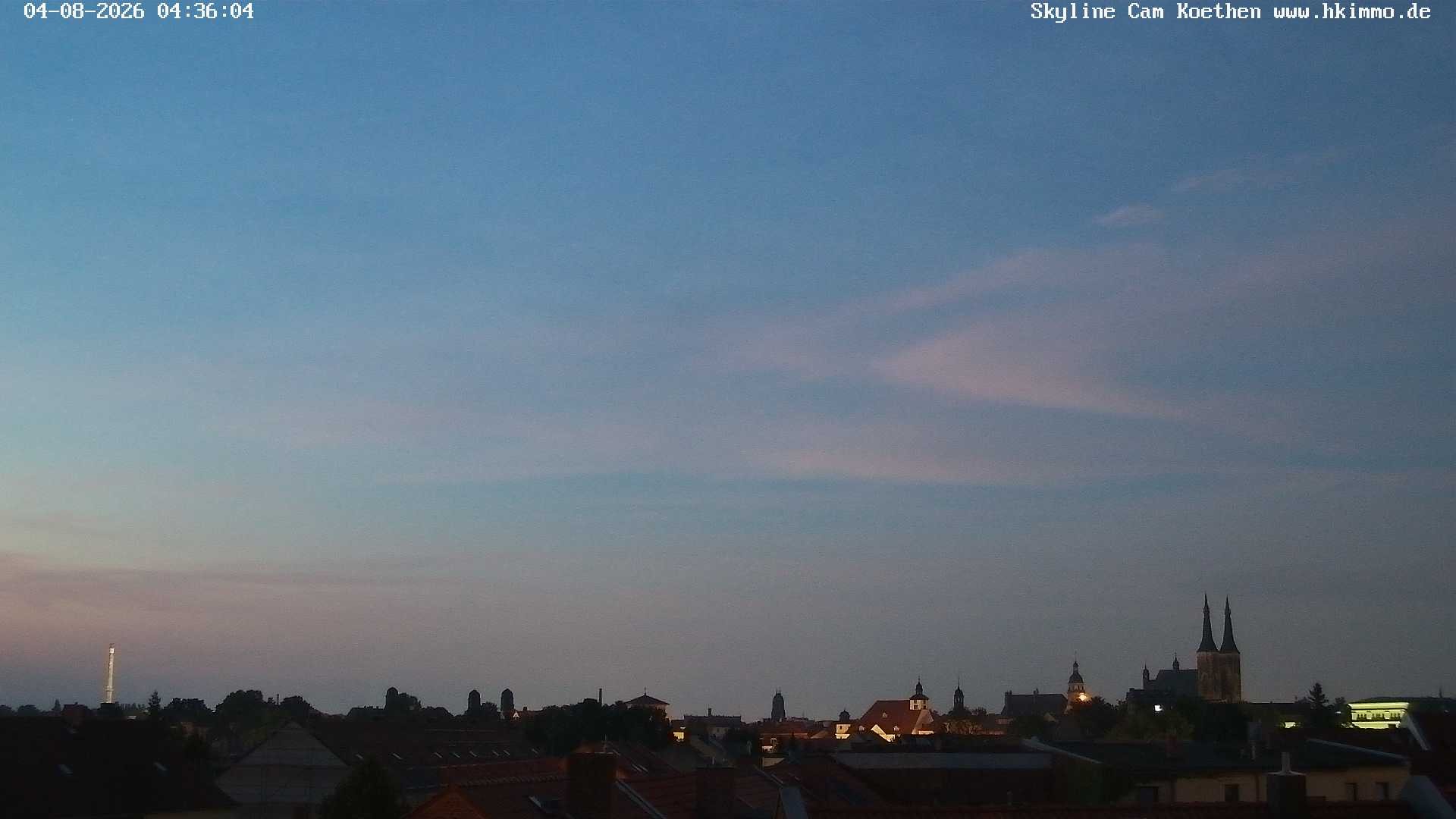 Archiv Foto Webcam Blick über die Stadt Köthen