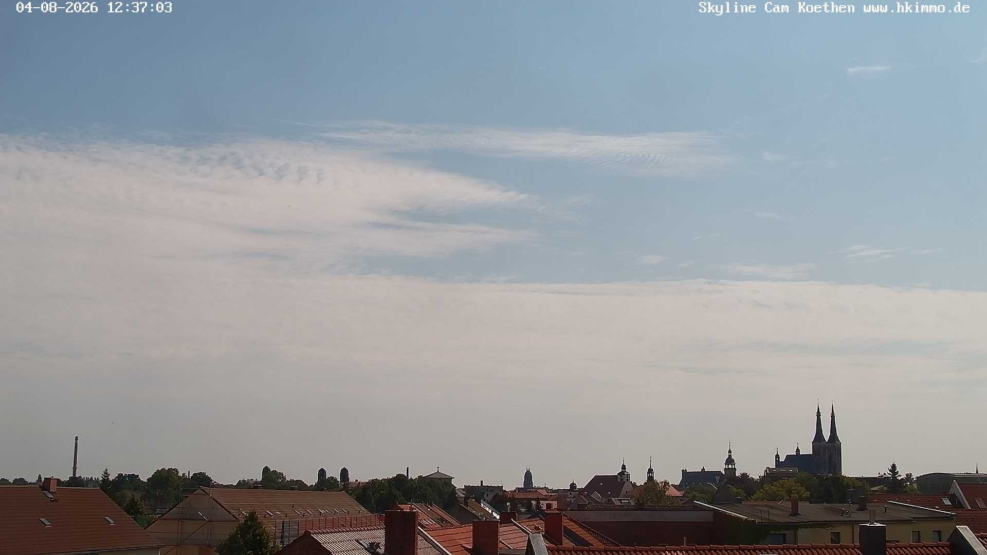 Archiv Foto Webcam Blick über die Stadt Köthen