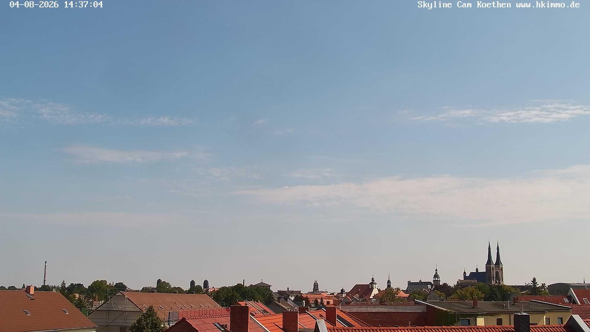 Archiv Foto Webcam Blick über die Stadt Köthen